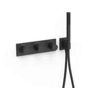 Robinet thermostatique encastré à 3 voies B-system Noir mat - TRES 30735301NM