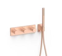 Robinet thermostatique encastré à 3 voies B-system Or Rose Mat 24K - TRES 30735301OPM