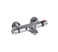 Robinet thermostatique for baignoire et douche, chromé, mitigeur mural à double poignée for salle de bain Pour les Salles de Bains(Style B)