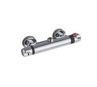 Robinet thermostatique for baignoire et douche, chromé, mitigeur mural à double poignée for salle de bain Pour les Salles de Bains(Style C)