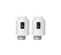 Robinet Thermostatique Intelligent Tuya avec Wi-FI Intégré for Radiateur TRV, Régulateur De Température RéDuit Les CoûTs De Chauffage(TRV604 2PCS)