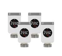 Robinet Thermostatique Intelligent Tuya Zigbee avec Passerelle Et Wi-FI Intégré RéDuit Les CoûTs De Chauffage(TRV801Z 4PCS)