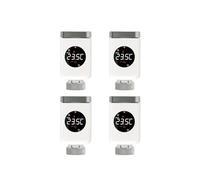 Robinet Thermostatique Intelligent WiFi TRV for Radiateur, Contrôleur De Chauffage Programmable, Application Et Télécommande Compatibles avec Chauffage Et Eau Chaude(4 PCS ZigBee)