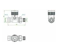 Oventrop Vanne thermostatique Série AV 9 1183806 DN 20 droite laiton nickelé