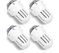 Robinet Thermostatique Radiateur: 4 Pièces Tête Thermostatique Radiateur, Thermostat Radiateur, Thermostat M30 X 1,5, Blanche