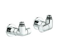 Robinet thermostatisable double équerre droite chromé radiateur et sèche-serviettes tube M23x1,5 1/2" - THERMADOR ERDCH