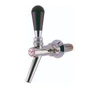 Robinet tireuse a biere, Robinet compensateur - en acier au nickel-chrome, modèle - V10, poli 55 mm
