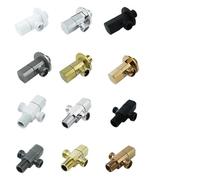 Robinet triangulaire en laiton à trois voies for injection d'eau, montage mural, WC une entrée et deux sorties, butée dorée brossée(Rose Gold Type A)