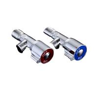 Robinet triangulaire en laiton chromé, robinet d'angle épais en cuivre, robinet d'eau chaude ou froide, interrupteur de vanne, rallonge de vanne(Diamonds Pair)