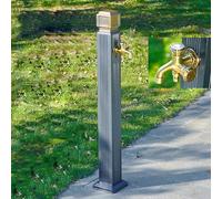 Robinet vertical pour colonne d'eau d'extérieur - Robinet de jardin au sol résistant au gel avec support de tuyau autoportant, solution d'arrosage durable pour jardins et cours.