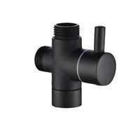 Robinet Wc 3 Voies Adaptateur de dérivation en laiton à 3 voies G1/2 pouce, convertisseur de type T, pommeau de douche noir, accessoires de salle de bain