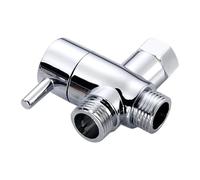Robinet Wc 3 Voies Adaptateur de dérivation for pommeau de douche, distribution d'eau à trois voies G1/2 po, convertisseur en T ABS à 3 voies