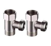 Robinet WC 3 Voies en Acier Inoxydable Brossé Vanne 3 Voiespour Adaptateur | Raccordement, Chauffe-Eau, Salle, Bain, Plomberie, Robuste, Pièces, Incluses, Installation, Facile, Qualite, Solid