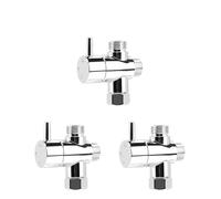 Robinet Wc 3 Voies Lot de 1 à 5 robinets de dérivation anti-rayures, pommeau de douche, inverseur à 3 voies, pièces de salle de bain(3PCS)