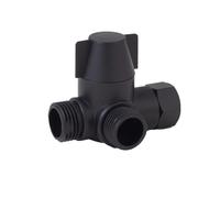 Robinet WC 3 Voies Pommeau de douche à 3 voies avec sortie G1/2, inverseur, adaptateur en T, répartiteur robinet, commutateur modes(BLACK)