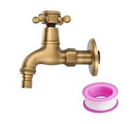 Robinetd'eauFroideLaitonAntique,LaitonRobinetMural G1/2,RobinetVintagepourEauFroide,robinetexterieur jardin decoratif,robinet jardin exterieur design avec rouleau de ruban d'étanchéité