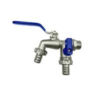 robinetD'extérieur - robinetAntigel De 3/4 Po, Connecteur De robinetÀ Double Sortie | Valve D'eau De Jardin Robuste, Séparateur De Bavoir De Tuyau Résistant Aux Fuites, Fourniture D'irrigation, Lav