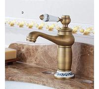 Robinets, Bassin Taps Antique en Laiton Salle de Bain Taps mélangeur Lavage Lavage Robinet européen cuivre Antique (d)