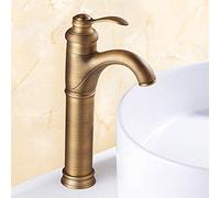 Robinets de bassin Bronze en bronze cuivre de salle de bain robinet de bassin simple Poignée pour le robinet d'eau chaude et froide, LWX