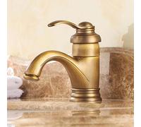 Robinets de bassin en laiton antique Robinet mitigeur d'eau de bassin d'évier de grue, antique