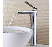 Robinets de bassin Robinet de salle de bain blanc moderne Robinets cascade Monotrou Robinet d'eau froide et chaude Robinet de lavabo Mitigeurs(83008-1C)