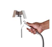 Robinets de bidet noirs, robinet de douche mural for salle de bain, pulvérisateur de toilettes, robinet mélangeur for lave-linge(Chrome A)