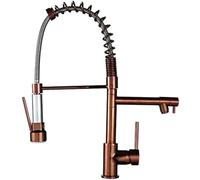Robinets De Cuisine avec Spray Extractible Or Rose Chaud Froid Multifonctionnel Cuivre Mélangeur D’évier De Cuisine Télescopique Monotrou