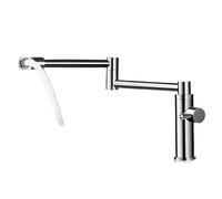 Robinets de cuisine en laiton, robinet d'eau froide simple for mélangeur à levier, évier rotatif 360 degrés pliable Style rétro monté sur le pont