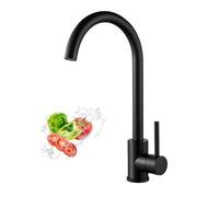 Robinets de Cuisine Noirs, Robinets Mitigeurs pour évier de Cuisine,Robinet avec bec Pivotant à 360° et Raccords Standard