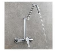 Robinets de cuisine, Robinet de remplissage marmite mural en laiton avec rallonge à trois sections mitigeur chaud et froid pour buanderie, camping-car, bar(1 UK)