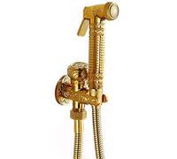 Robinets de Cuisine, Robinet de Toilette, Bidet à Main, kit de pulvérisation de Couches en Tissu Shattaf Musulman doré pour Lavage arrière, Bain pour Animaux de Compagnie, Outil de Fermeture, poêle