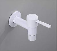 Robinets de Cuisine Robinet d'extérieur Mélangeur de Jardin en Laiton Noir∕Blanc Robinet de Machine à Laver Mur de Salle de Bain Robinet de vadrouille WC Robinet à Bec Froid Simple Style rétro