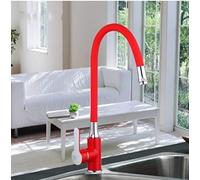 Robinets De Cuisine, Style Business, Nez En Gel De Silice Rouge, Toutes Directions, Robinet De Cuisine Rouge, Mélangeur D'eau Froide Et Chaude