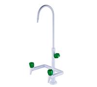 Robinets de laboratoire à 3 noons, robinet d'évier à levier à arc à haut arc en acier inoxydable, robinet spécial de bureau de bureau, robinets commerciaux LWX