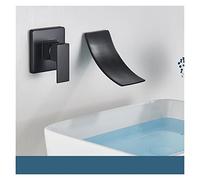 Robinets de lavabo de salle de bain, Matte Black/Chrome Bathroom Faucet Wall Mounted Waterfall Basin Faucets Washing Taps Cold Water Mixer Tap(G)