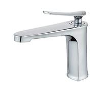 Robinets de lavabo Mitigeurs d'évier noir et or Robinet de salle de bain Robinet d'eau chaude et froide en laiton Mélangeur de toilettes Mélangeur de grue(Chrome)