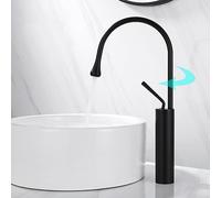 Robinets de lavabo pivotants à 360°, mitigeur design goutte d'eau, robinet de lavabo de salle de bain de luxe léger et moderne, bras pivotant à 360° universel, laiton 59A, poignée unique, facile à ut