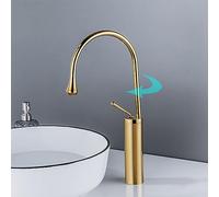 Robinets de lavabo pivotants à 360°, mitigeur design goutte d'eau, robinet de lavabo de salle de bain de luxe léger et moderne, bras pivotant à 360° universel, laiton 59A, poignée unique, facile à ut