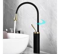 Robinets de lavabo pivotants à 360°, mitigeur design goutte d'eau, robinet de lavabo de salle de bain de luxe léger et moderne, bras pivotant à 360° universel, laiton 59A, poignée unique, facile à ut