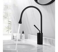 Robinets de lavabo pivotants à 360°, mitigeur design goutte d'eau, robinet de lavabo de salle de bain de luxe léger et moderne, bras pivotant à 360° universel, laiton 59A, poignée unique, facile à ut