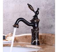 Robinets de Lavabo Robinet De Robinet De Salle De Bain Naturel Européen Noir Et Ancien Robinet De Lavabo Rétro Tournant Robinet De Lavabo