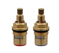 Robinets de robinet, valves de rechange pour robinet de salle de bain, cuisine, douche, rouge + bleu