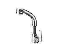 Robinets de salle de bain avec douchette extractible à double mode, mitigeur de lavabo à une poignée pour évier de cuisine, robinet de salle de bain eau chaude et froide, robinets de buanderie pour ba