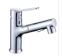 Robinets de Salle de Bain avec douchette extractible, mitigeur en Laiton pour lavabo de Salle de Bain, Trois Modes de débit d'eau, poignée Unique en Laiton, Robinet de lavabo de Salle de Bain pour