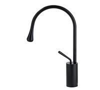 Robinets de salle de bains, Robinet de salle bain eau froide et chaude en laiton monotrou rotation à 360 ° robinet lavabo
