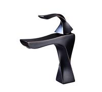 Robinets d'eau, Robinet de lavabo américain en Laiton Noir, Robinet Continental Chaud et Froid, créativité d'hôtel, Robinet d'eau de lavabo Antique au-Dessus du comptoir, a