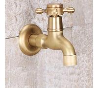 Robinets d'eau, Robinet de Piscine pour vadrouille de Salle de Bain, Petit Robinet Mural Simple Froid en cuivre Pur Ouvert Rapidement, Bobine à 4 Heures, buse de Lavage, Robinet d'eau