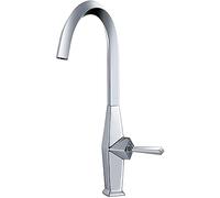 Robinets d'évier de Cuisine Mélangeur d'eau Chaude et Froide Moderne Robinet d'évier de Cuisine en Laiton chromé Rotation à 360 ° Mitigeur de Cuisine à poignée Unique