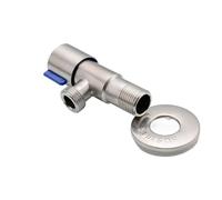 Robinets d'évier de lavabo de salle de bains, robinets d'arrêt d'angle en laiton finition noire G1/2 "vanne d'arrêt, salle de bains, toilettes, Bidet, douche, robinet d'eau(Bleu)