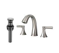 Robinets d'évier de Salle de Bain répandus pour Deux poignées Robinet de Bain de vanité à Deux Trous avec Assemblage de Drainage